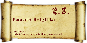 Menrath Brigitta névjegykártya